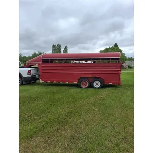 2003 18ft Gooseneck Lift-off Stock Trailer - Located offsite by Pike Lake, SK