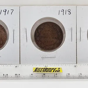 Canada Large Cent (3): 1917; 1918; 1919
