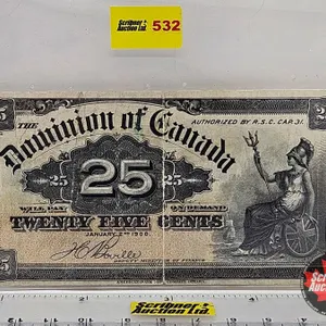 Dominion of Canada 1900 Twenty Five Cent "Shinplaster" : Boville
