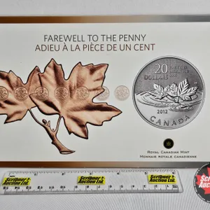 RCM Canada 2012 : $20 Fine Silver Commemorative Coin : Farewell to the Penny (99.99%)
