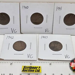 Canada One Cent (5): 1932; 1940; 1941; 1942; 1943