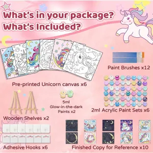 Craft Spot Unicorn Paint By Number Set