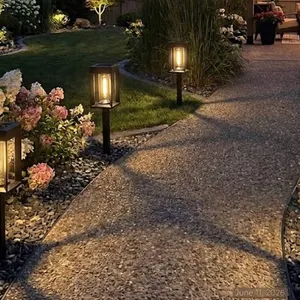 Solar LED Pathway Lights Set, 4 Pieces