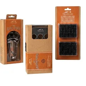 Traeger Grill Accessories Lot: Bottle Opener, Brush, JalapeÃ±o Popper Tray