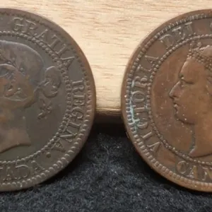 1859 & 1876 Canada Large Cents