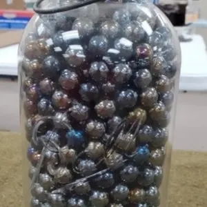 1/2 Gallon Blue Carnival Glass Marbles