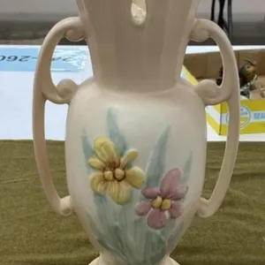 19" Hull Pottery Double Handled Vase