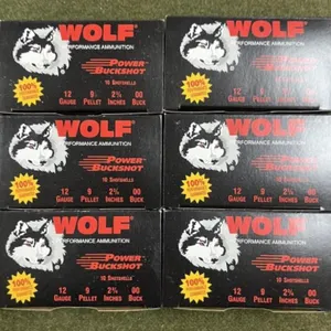 60 rnds Wolf 12 ga 00 Buck Shotshells