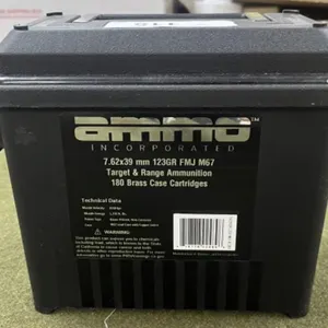 180 rnds Ammo Inc 7.62x39mm Ammo