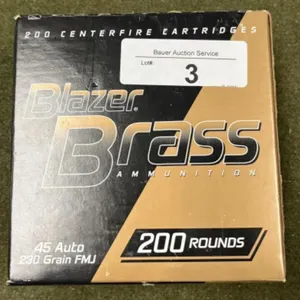 200 rnds CCI .45 Auto Blazer Ammo