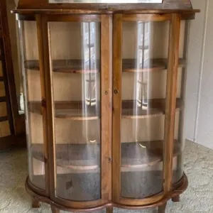 Double Curved Front Curio Cabinet