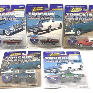 (5) Johnny Lightning Truckin’ America Cars in