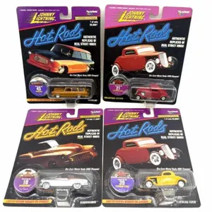 (4) Johnny Lightning Hot Rods Cars in Original