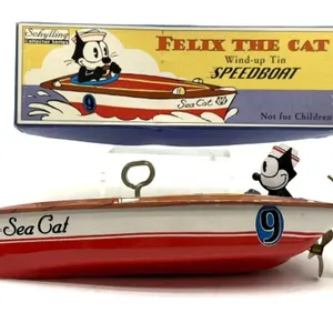 Schylling Felix the Car Wind-Up Tin Toy Speedboat