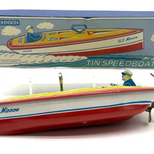 Johnson Wind-Up Tin Toy Speedboat Limited Edition