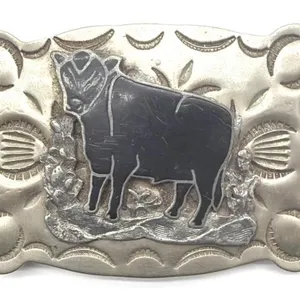Vintage Western Leather Company Nickel Silver
