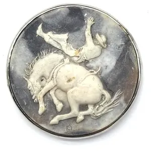 Vintage Incolay Buckin’ Bronc Belt Buckle 3”
-