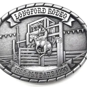 1990 Longford, KS Rodeo Belt Buckle 3.5”