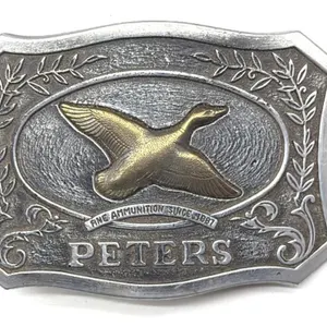 Vintage Peters Ammunition Belt Buckle 3.25”