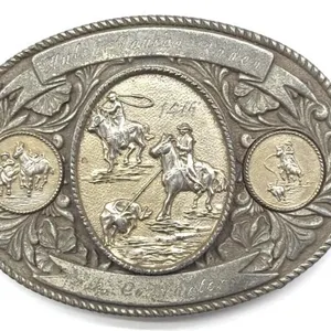 1974 Hutchinson Jaycee Rodeo Belt Buckle 3.75”