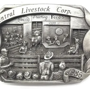 1986 Central Livestock Corp Belt Buckle 3.25”