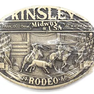1986 Kinsley Rodeo Belt Buckle 3.75”