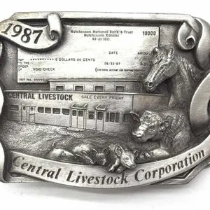 1987 Central Livestock Corporation Belt Buckle 3”