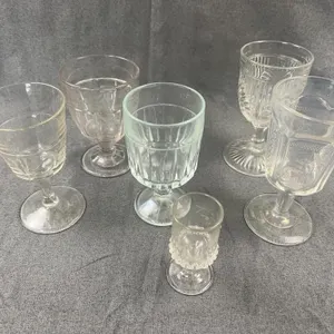 EAPG Glass Goblets and Cordial Stemware Lot