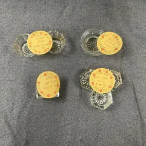 Pressed Glass Salt Cellars and Dishes Lot
