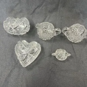 American Brilliant Period Cut Glass 5 Pcs.