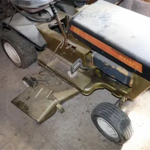 Turf King riding mower and rototiller