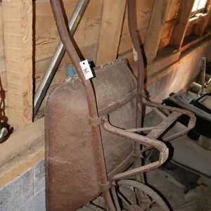 Steel wheeled wheelbarrow