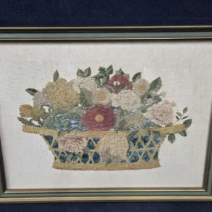 18"�13.5" Antique Needlepoint or Crewel