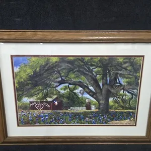 23.25x13.5 Framed "Aggie Mom Barn" Print by