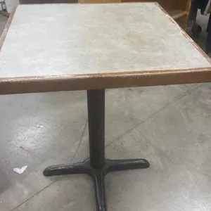 25"x25"x29.5" Wooden Table W/Metal Leg