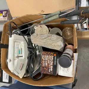 Box of Camping and Grilling Supplies & More