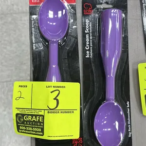 Chef Craft 21312 plastic ice cream scoop. Features purple polyethylene construction. Top rack dishwasher safe. Item is brand new in original packaging