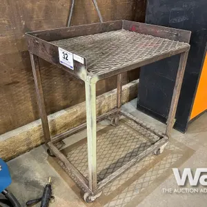 2 X 2 1/2 FT. STEEL SHOP TROLLEY ON WHEELS