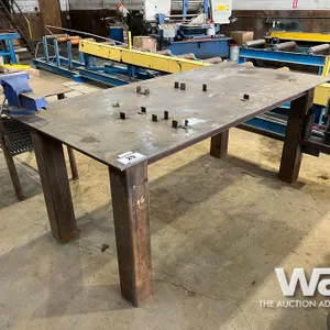 4 X 8 FT. STEEL WELDING TABLE W/VICE