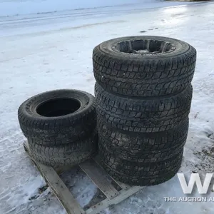 (4) 265/70R17 STUDDED TIRES & RIMS