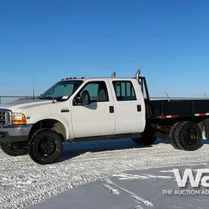 1999 FORD F-450 CREW CAB FLAT DECK PICKUP