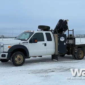 2012 FORD F550 XLT E-CAB W/HIAB 055-CLX BOOM