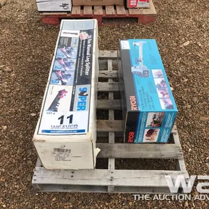 RYOBI WOOD LATHE, MANUAL LOG SPLITTER