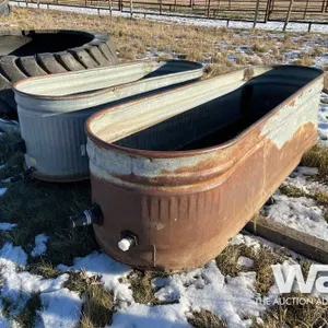 (2) GALVANIZED WATER TROUGHS