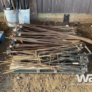 QTY OF METAL FENCE POST