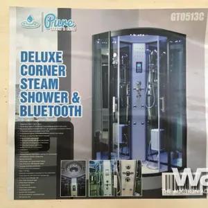 DELUXE CORNER STEAM SHOWER & BLUETOOTH