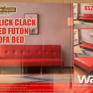 CLICK CLACK RED FUTON SOFA BED