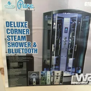 DELUXE CORNER STEAM SHOWER & BLUETOOTH