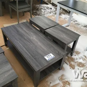 DISTRESSED GREY COFFEE TABLE SET