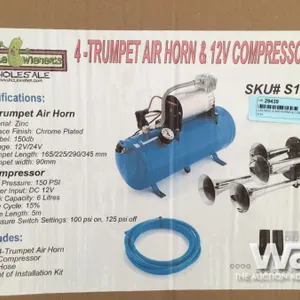 (UNUSED) 4 AIR HORNS & COMPRESSOR